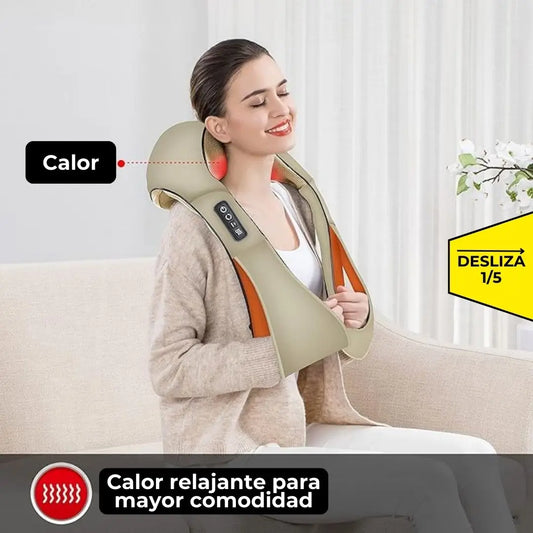 Alivio Profundo para Cuello y Hombros con Calor Terapéutico: Masajeador Relajante.